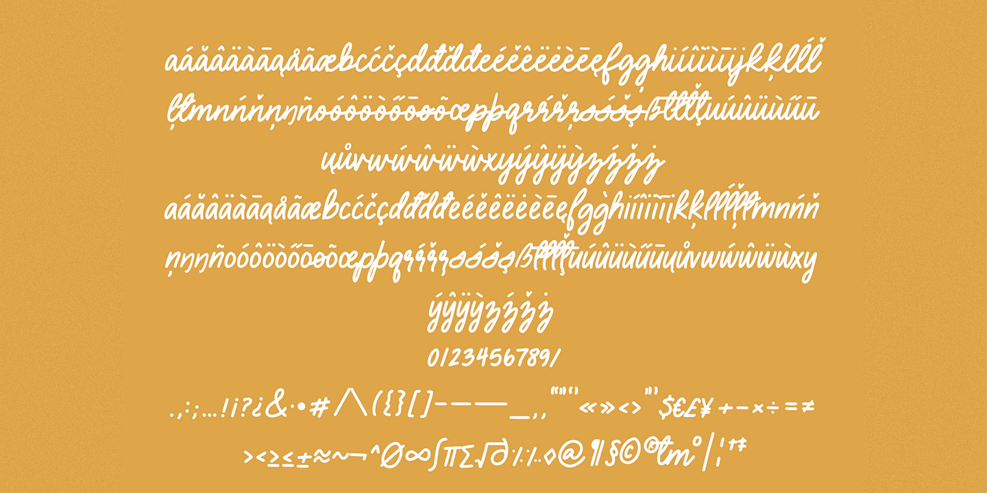 Пример шрифта Palmer Lake Script